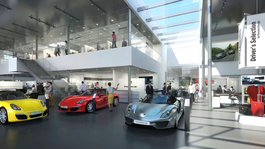 new car showroom